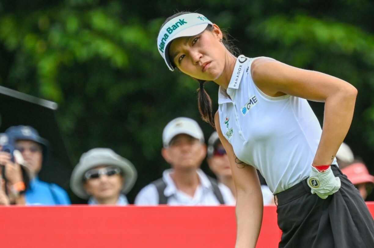 Lydia Ko of New Zealand looks on after a shot during round two of the HSBC Women's Championship