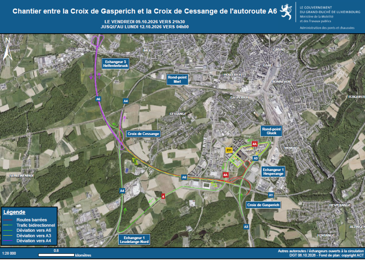 De Plang vum Chantier a vun den Deviatiounen.