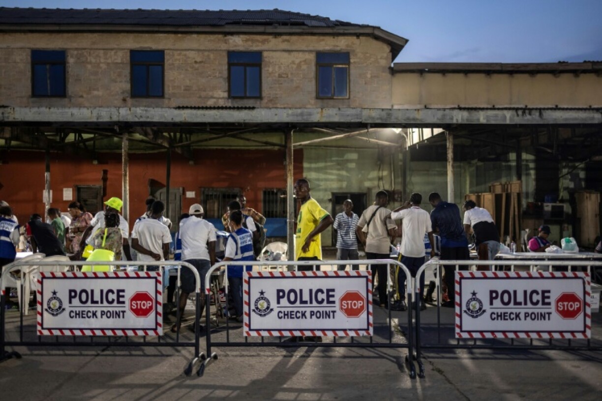 Election officials were tallying ballot papers soon after the polling closed.