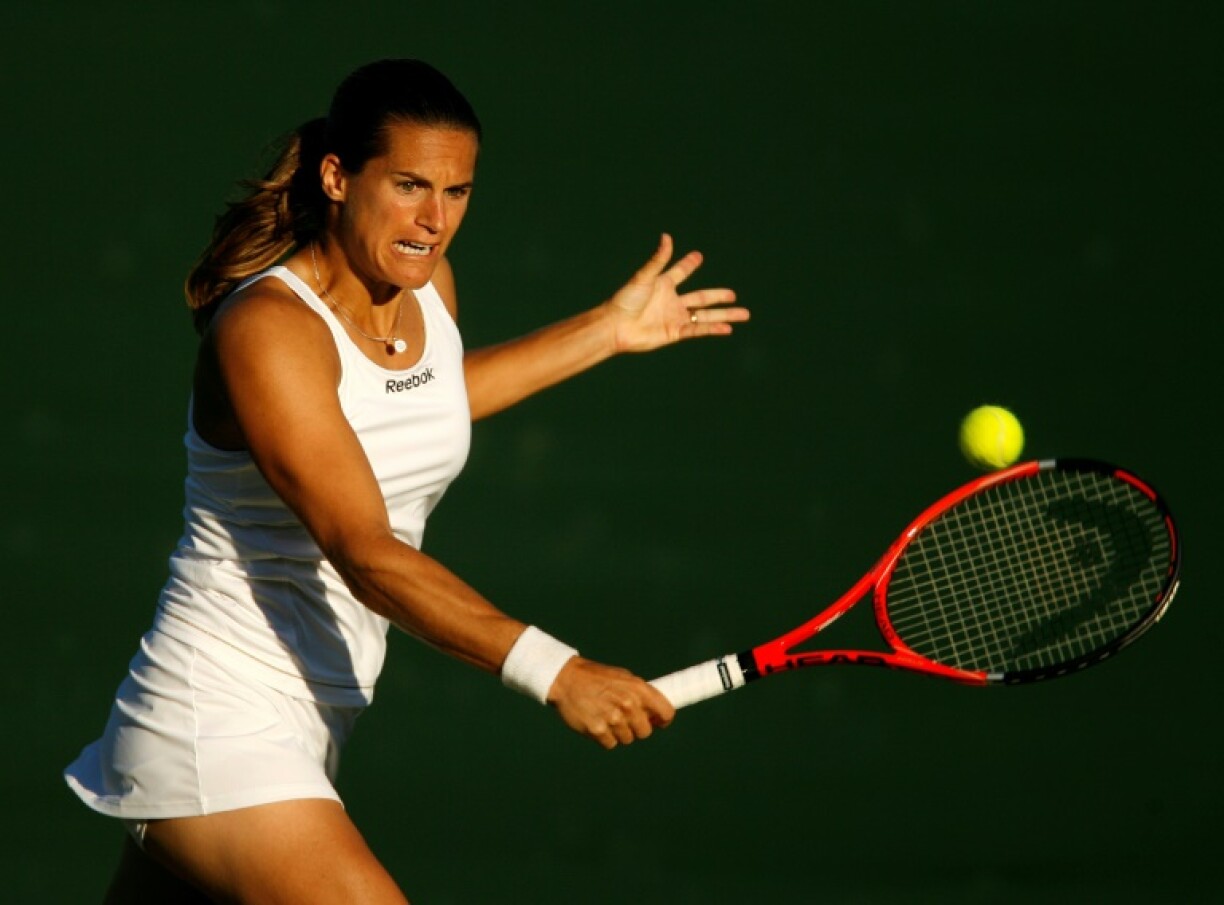 Amélie Mauresmo, lors du tournoi de Wimbledon, le 23 juin 2009