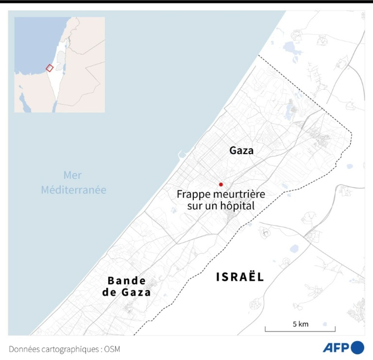 Frappe meurtrière sur un hôpital de Gaza