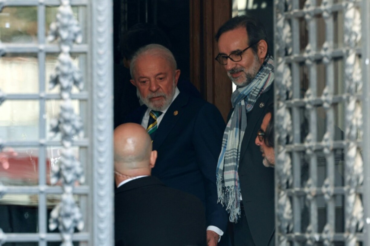 Brazil's President Luiz Inacio Lula da Silva leaves the home of former Argentine leader Cristina Kirchner in Buenos Aires on July 3, 2025