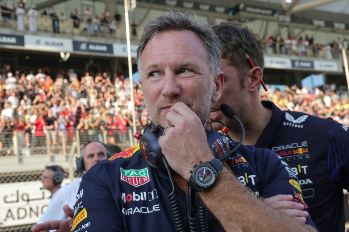 Le Britannique Christian Horner, directeur de l'écurie de F1 Red Bull, lors du Grand Prix d'Abou Dhabi le 26 novembre 2023