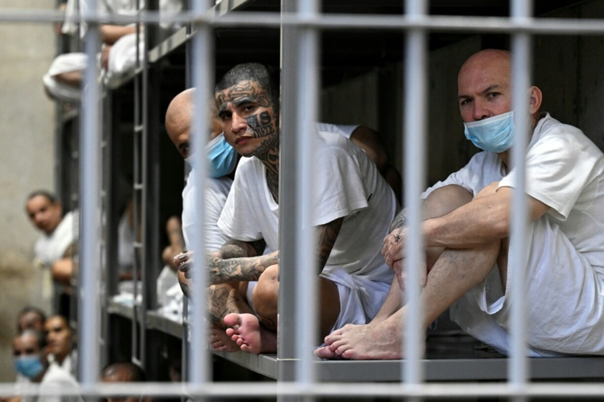 Inmates inside the Center for Terrorism Confinement (CECOT) in El Salvador where Kilmar Abrego Garcia is being held