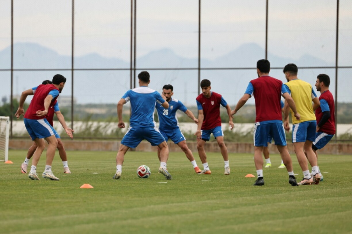 Les joueurs de l'équipe d'Iran de football à l'entraînement à Antalya en Turquie, le 19 mai 2026, avant la Coupe du monde 2026 aux Etats-Unis, Canada et Mexique