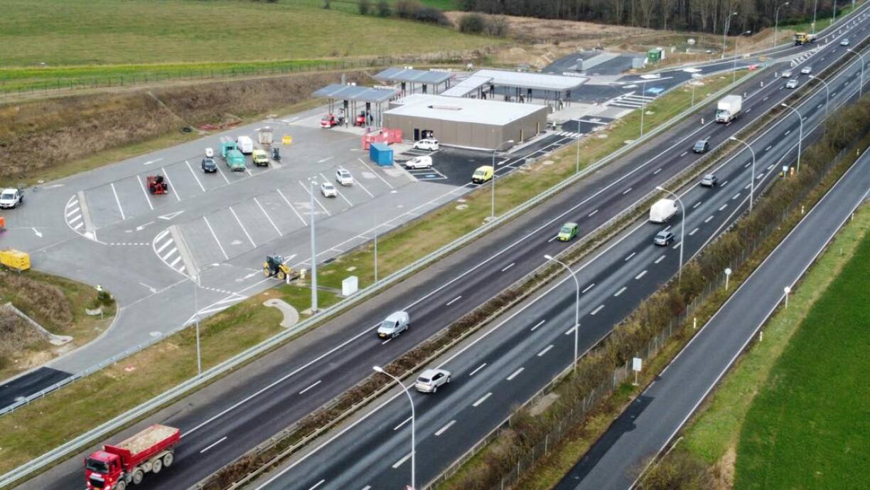 The Pontpierre service station.