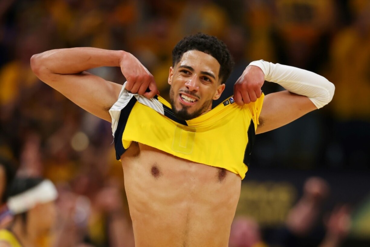 Tyrese Haliburton, des Indiana Pacers, pendant le match contre les New York Knicks en finale de la Conférence Est de la NBA, le 31 mai 2025
