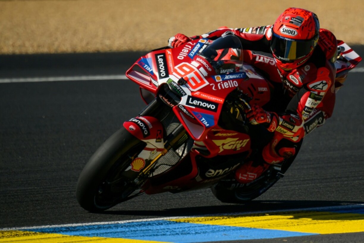 Le champion du monde en titre espagnol Marc Marquez lors des qualifications du Grand Prix du Mans en MotoGP le 9 mai 2026