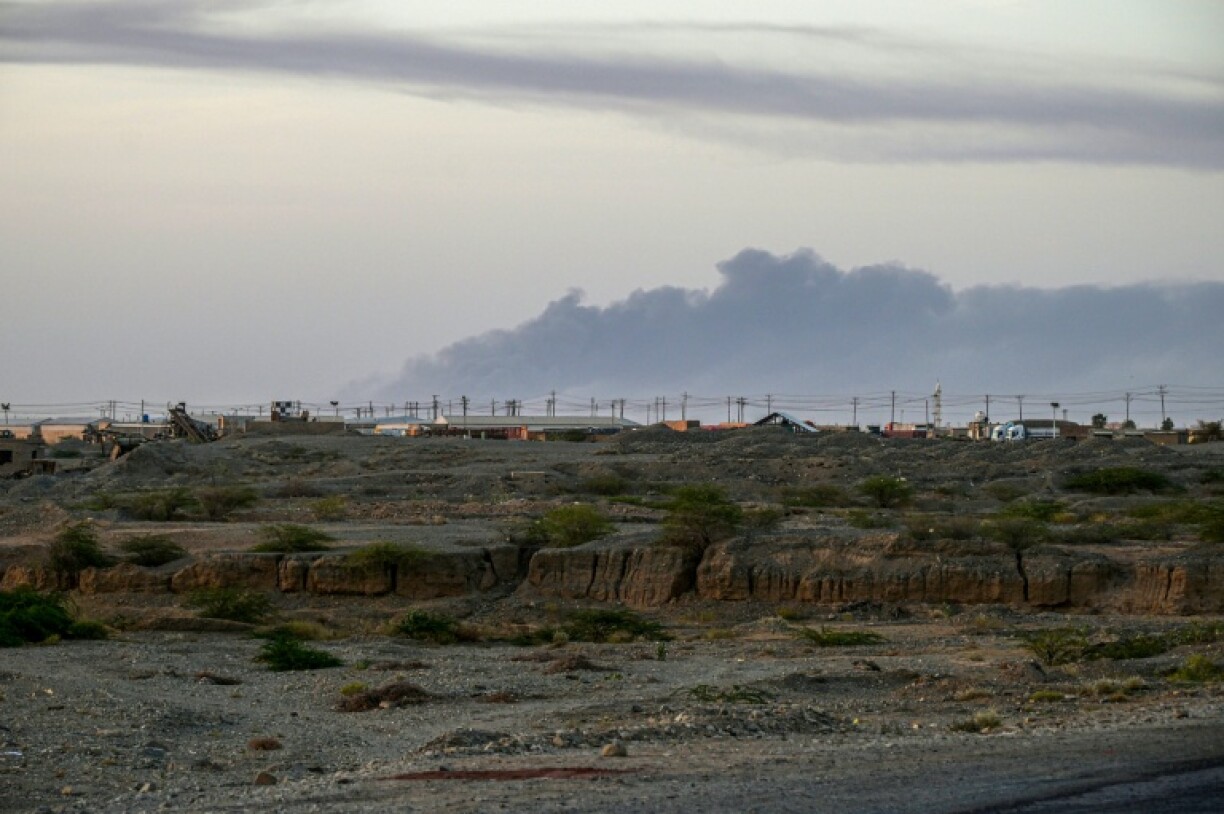 Smoke rises from Port Sudan airport on May 4, 2025