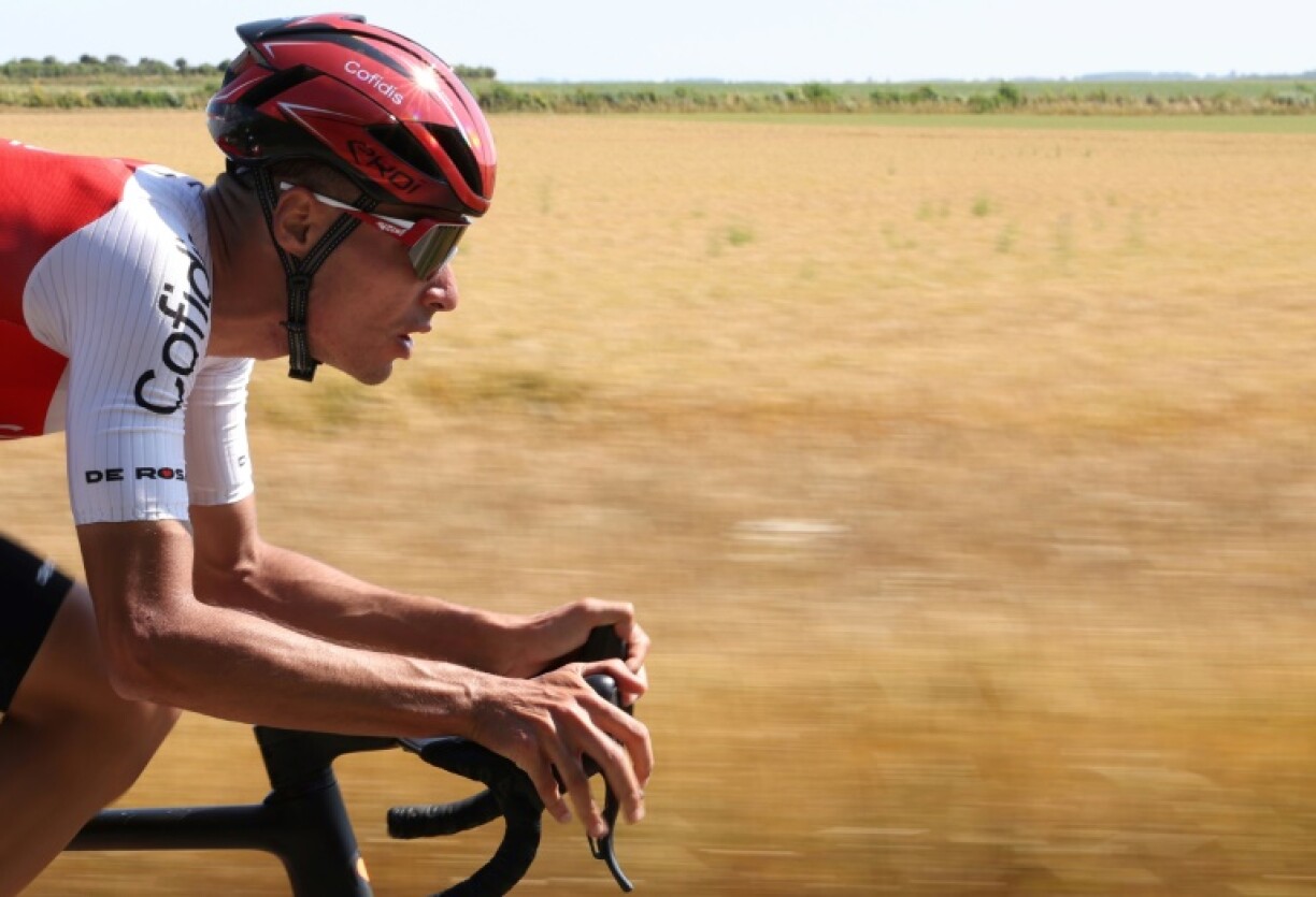 Anthony Perez dans le Tour de France entre Dunkerque et Calais le 5 juillet 2022