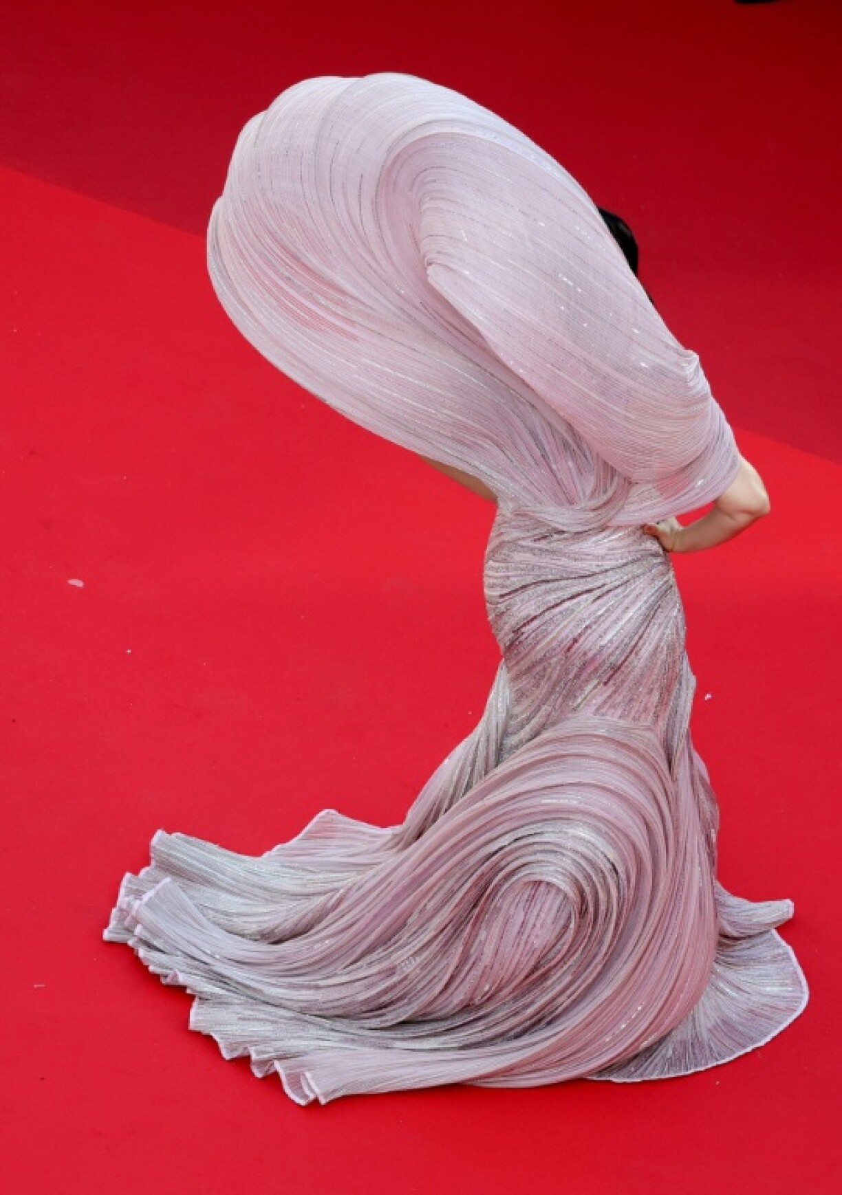 Indian actress Aishwarya Rai Bachchan wearing a Gaurav Gupta dress in Cannes in 2022