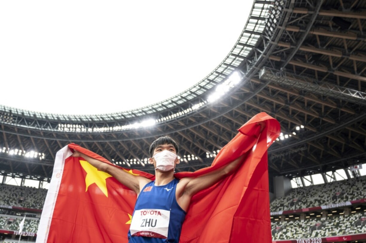 La Chine de Zhu Dening médaillé d'or à Tokyo le 1er septembre 2021, est la nation qui compte la plus grosse moisson de médailles aux Paralympiques japonaises