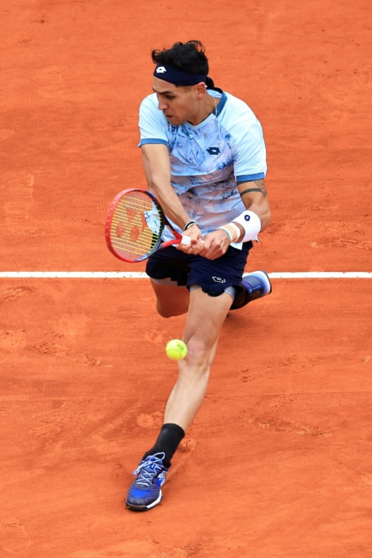 Le Chilien Alejandro Tabilo au 1er tour du Masters 1000 de Monte-Carlo contre le Suisse Stan Wawrinka le 7 avril 2025