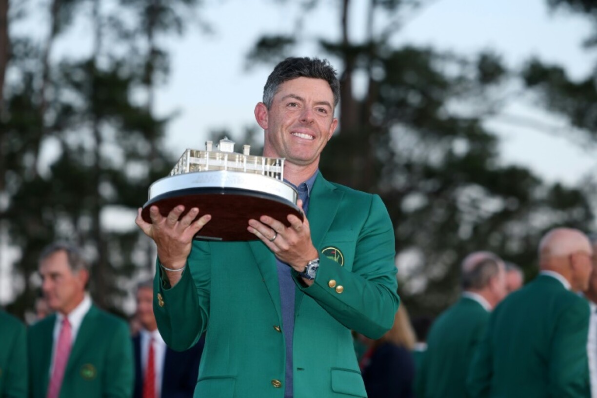 Rory McIlroy celebrateas winning the Masters last month. He will play in the Australian Open this year for the first time since 2014