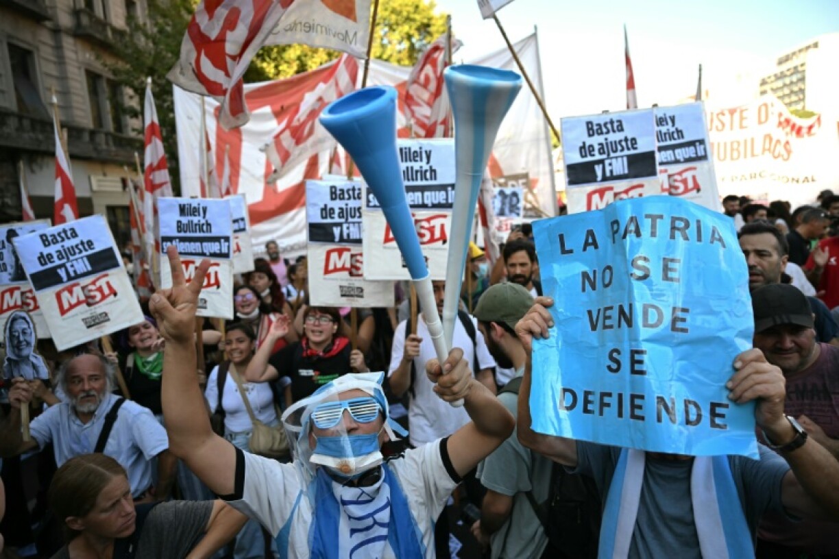 Thousands protested in support of pensioners particularly hard hit by President Javier Milei's austerity measures