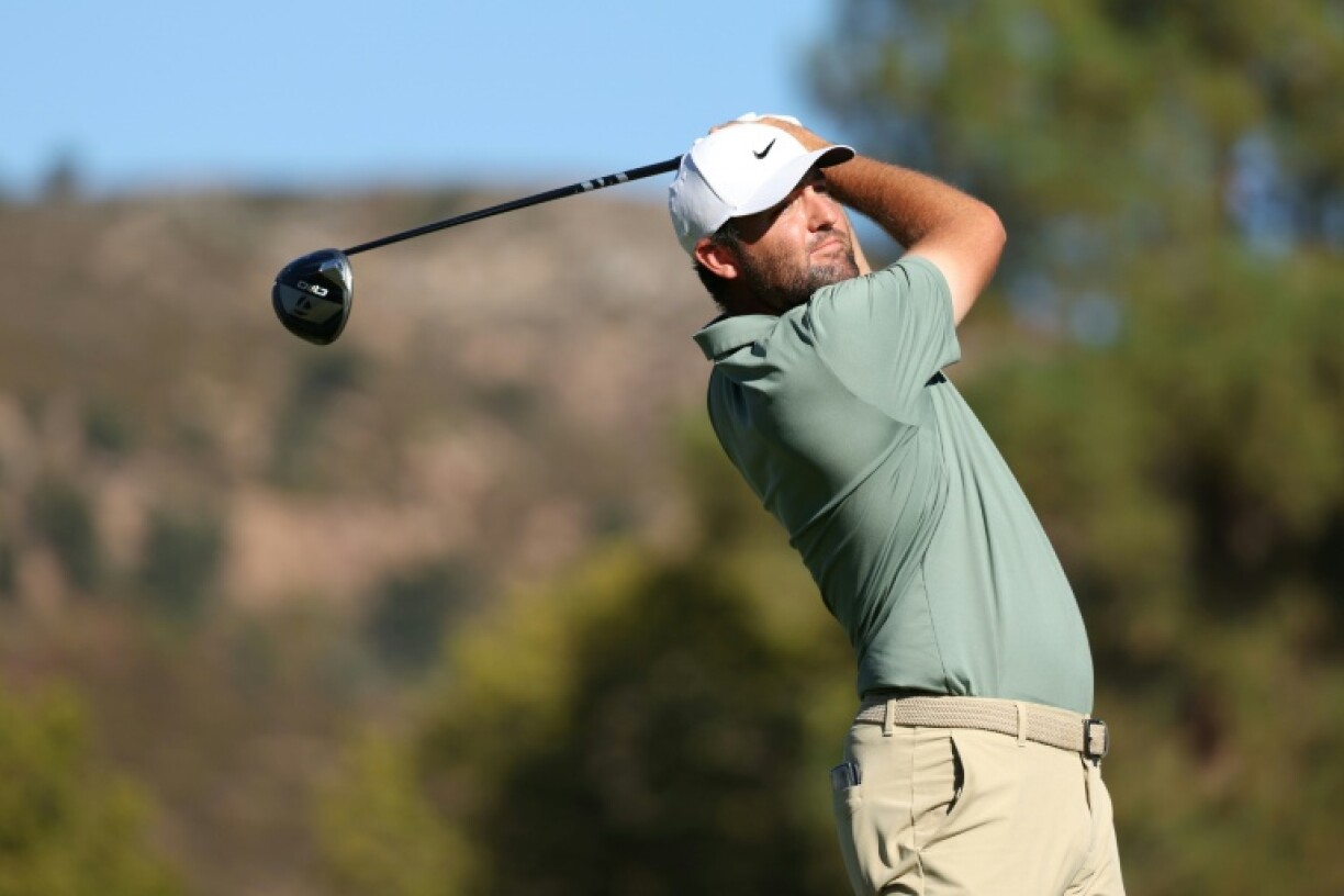 World number one Scottie Scheffler hits a tee shot on the way to his sixth victory of 2025 at the PGA Tour Procore Championship