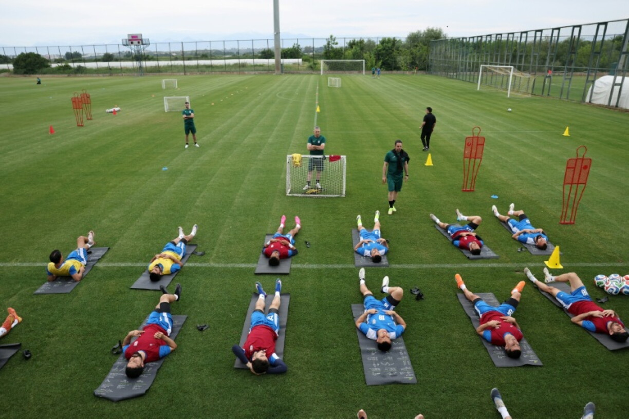 Les joueurs de l'équipe d'Iran de football lors d'une séance d'entraînement à Antalya en Turquie, le 19 mai 2026, dans le cadre de leur préparation pour le Mondial-2026 aux Etats-Unis, Canada et Mexique