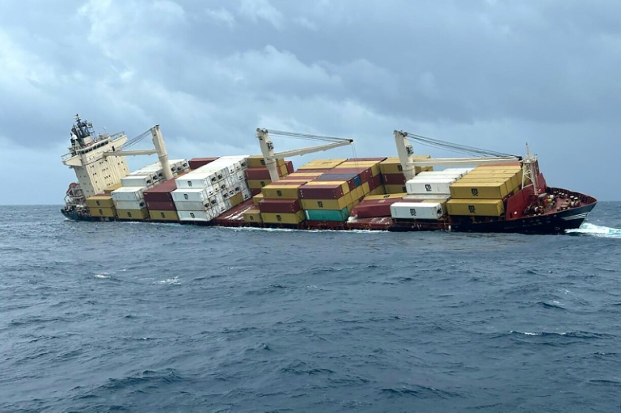 A Liberian-flagged container ship that sank off India's southern coast was carrying 13 containers of hazardous cargo, as well as calcium carbide, the Indian Defence Ministry said