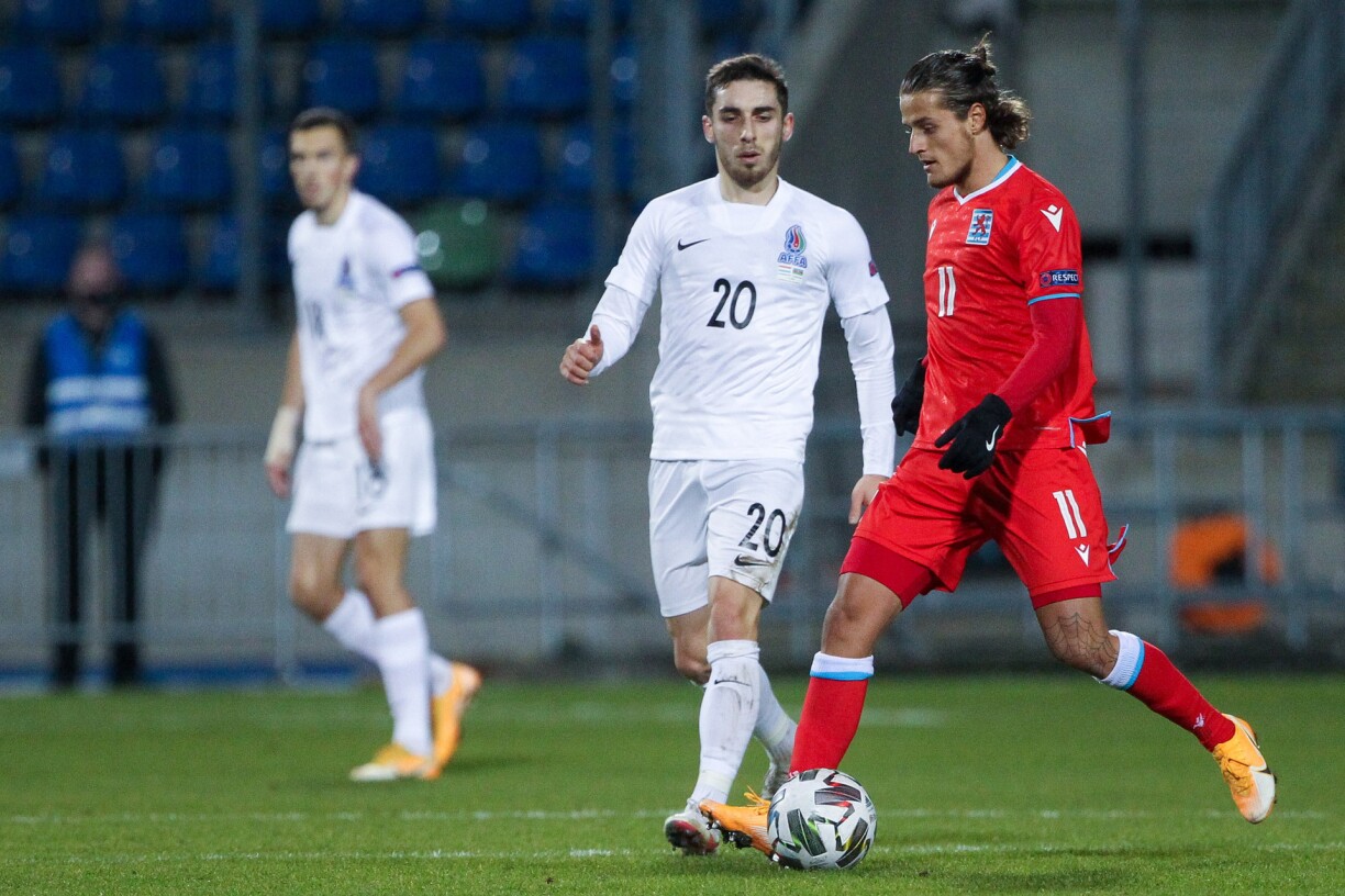 Vincent Thill contre l'Azerbaïdjan en novembre 2020.