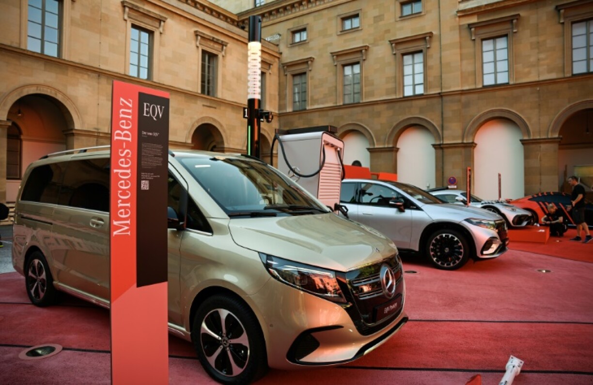 Un véhicule électrique Mercedes présenté au salon de l'automobile à Munich (Allemagne) le 4 septembre 2023