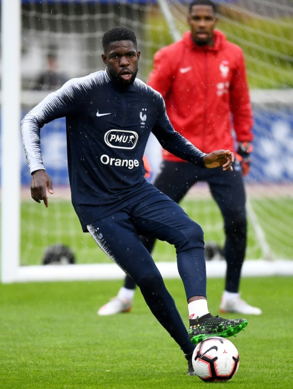Le défenseur Samuel Umtiti lors d'un entraînement à Clairefontaine, le 5 juin 2019