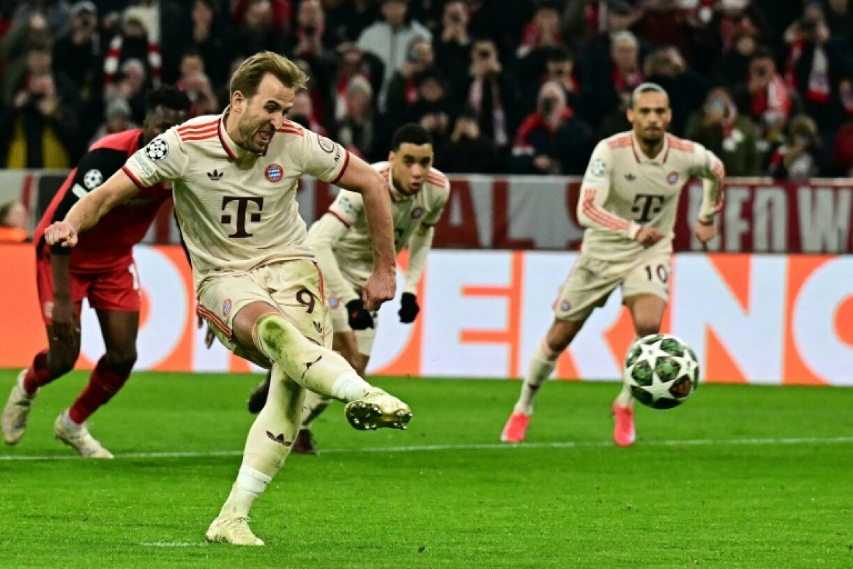 Bayern Munich forward Harry Kane scored two goals in Wednesday's 3-0 win over Bayer Leverkusen