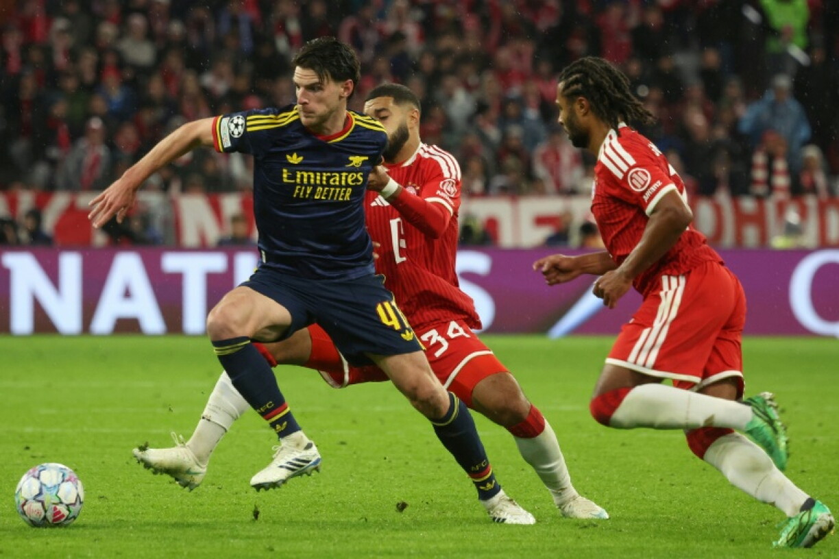 Declan Rice got Arsenal's late equaliser to secure a 2-2 draw away to Bayern Munich