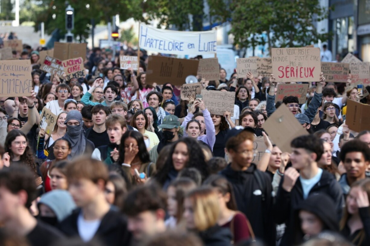 Manifestation de lycéens à Brest le 1er octobre 2026