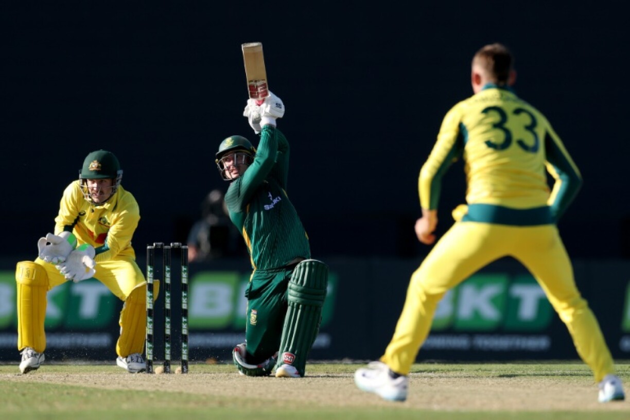 South Africa’s Matthew Breetzke (C) slammed 88 in the second ODI against Australia