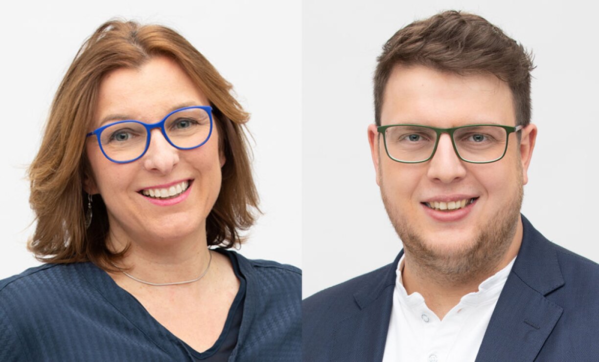 Gréng Spëtzekandidate fir Europa: d'Tilly Metz an de Meris Sehovic.