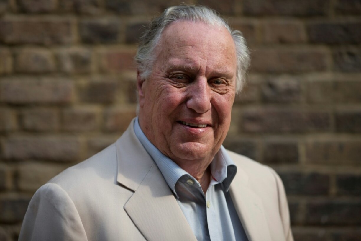 British writer Frederick Forsyth poses for a portrait before an interview with AFP in London on September 13, 2016