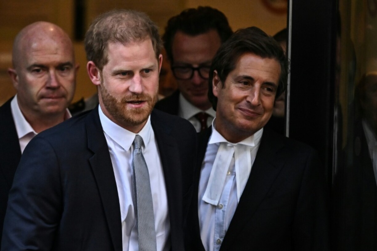 Prince Harry, Duke of Sussex, leaves Britain's High Court with his Barrister David Sherborne after testifying in June that he had suffered lifelong press invasion