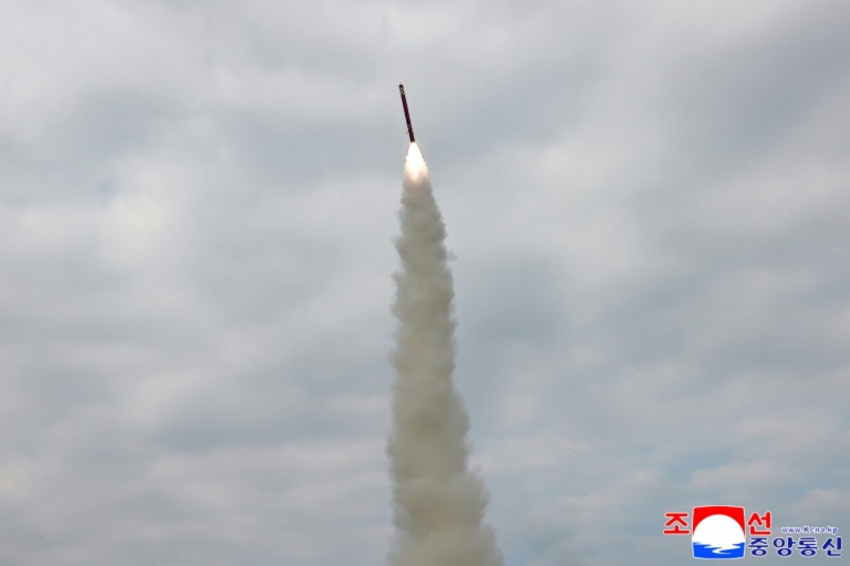 The missiles were launched vertically from the Yellow Sea and flew for over two hours, state news agency KCNA said on Wednesday