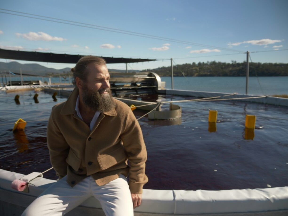Sea Forest's CEO Sam Elsom at the company's headquarters in Triabunna, Tasmania