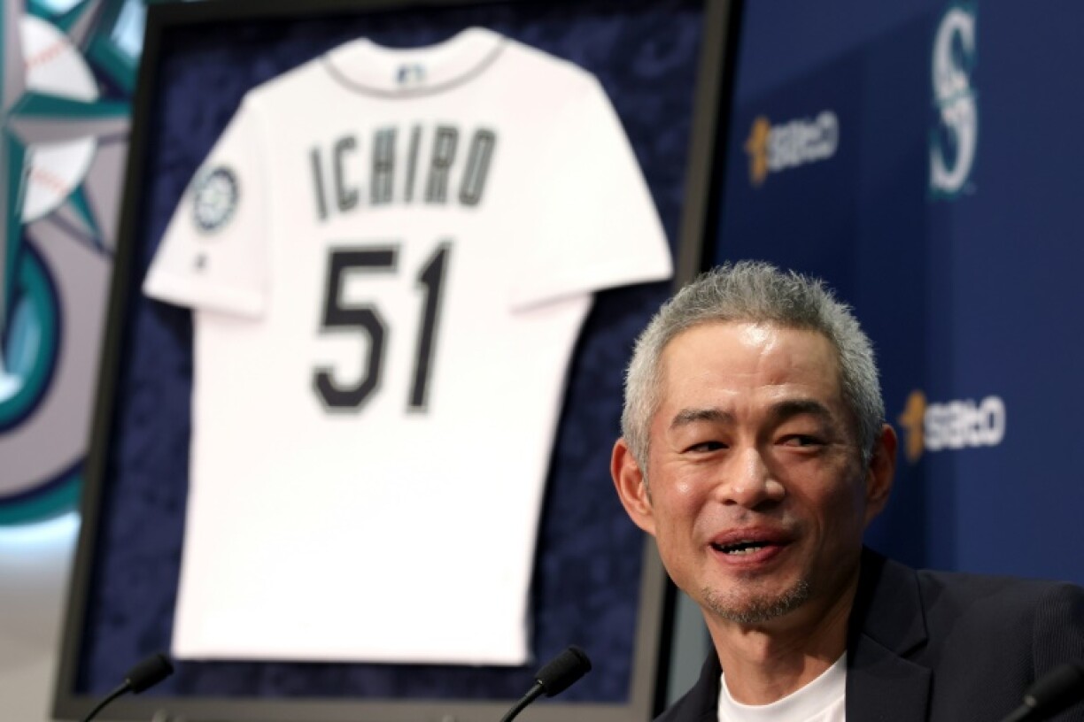 Former Mariners star Ichiro Suzuki attends a press conference in Seattle after becoming the first Japanese player elected to the National Baseball Hall of Fame in Cooperstown, New York