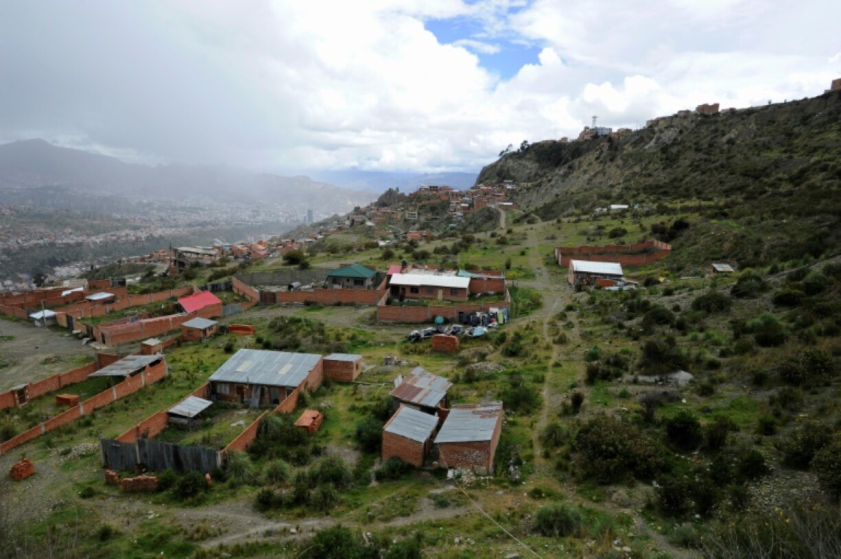 Houses built after the 2011 landslide are seen in the Valle de las Flores area in La Paz