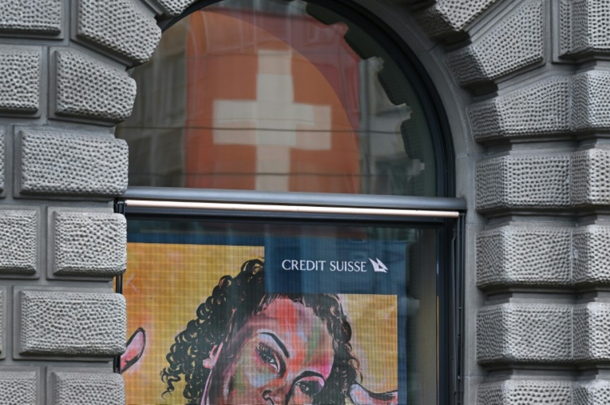 Le logo de la banque Credit Suisse, le 31 août 2023 à Zurich