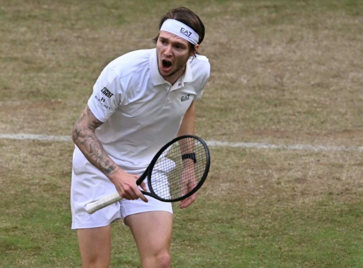 Kazakhstan's Alexander Bublik reached the final where he bids for his second title on grass in Halle after 2023