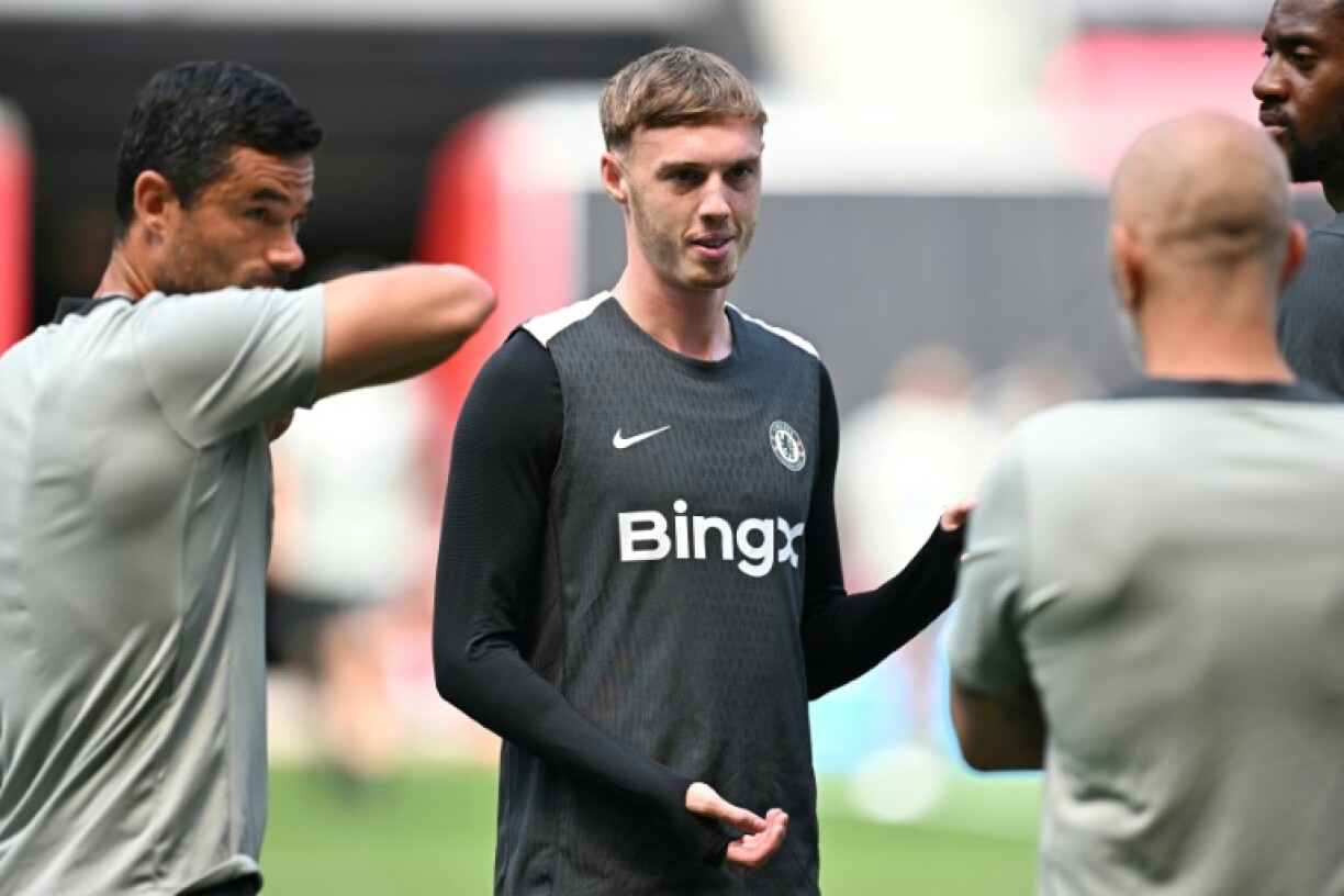 Cole Palmer at a Chelsea training session in New Jersey on Friday ahead of this weekend's Club World Cup final