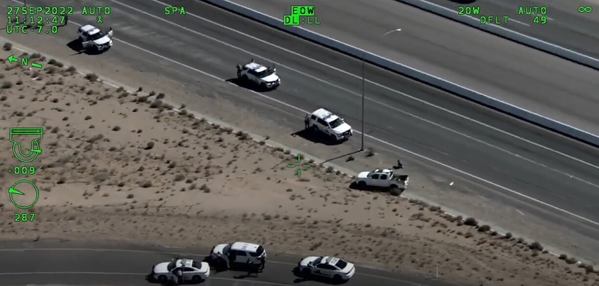 Capture d'écran d'une vidéo montrant une intervention de police tournant au drame en Californie en septembre 2022.