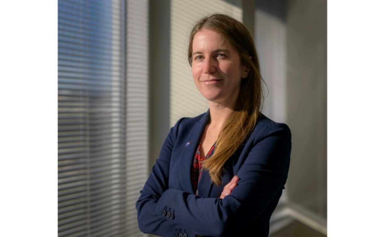 This NASA photo from 2022 shows Kate Calvin, whom the Trump administration has fired from her job as the agency's chief scientist