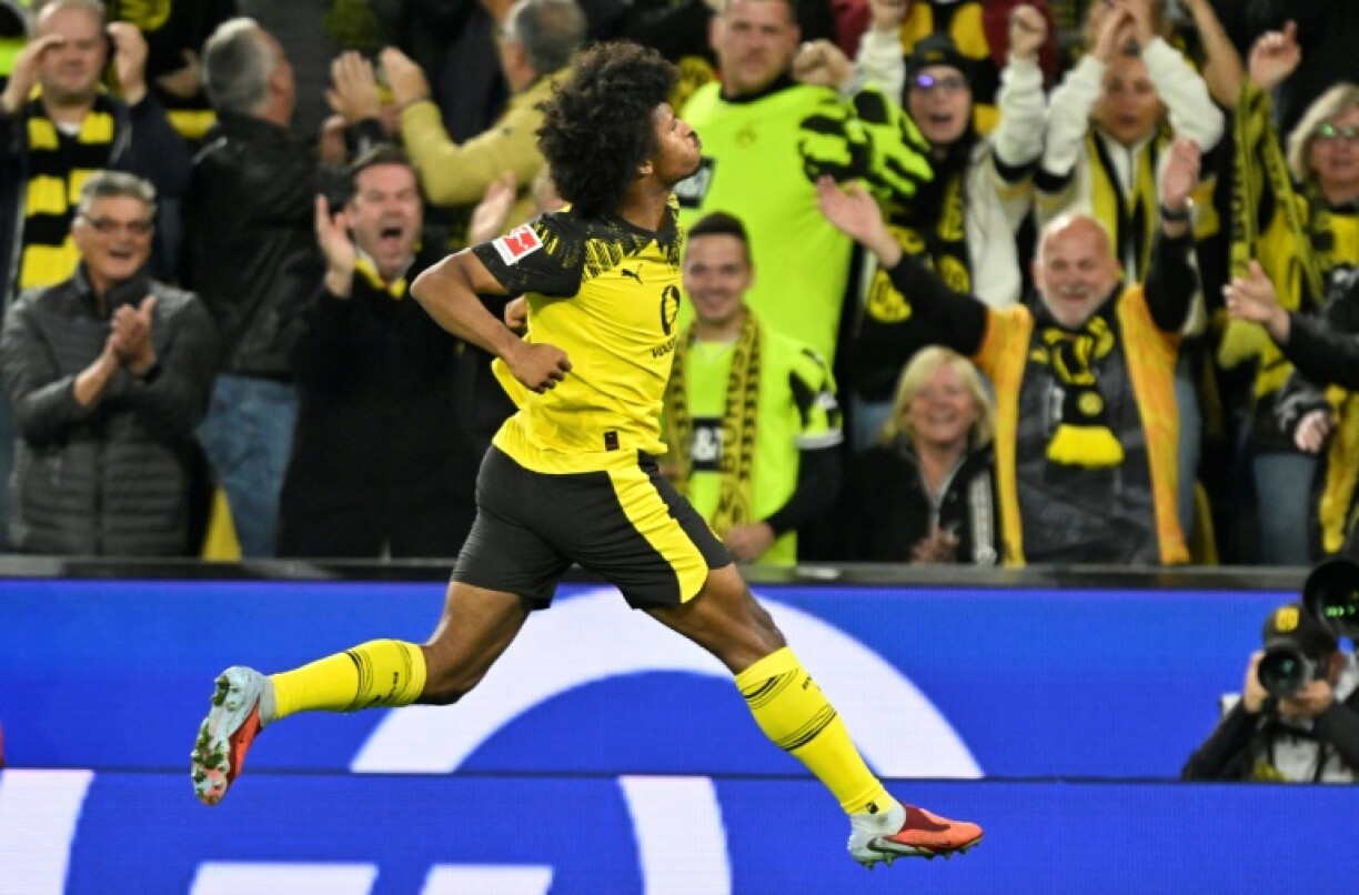 Borussia Dortmund's Karim Adeyemi scored the only goal in his side's win over Wolfsburg at home on Sunday.