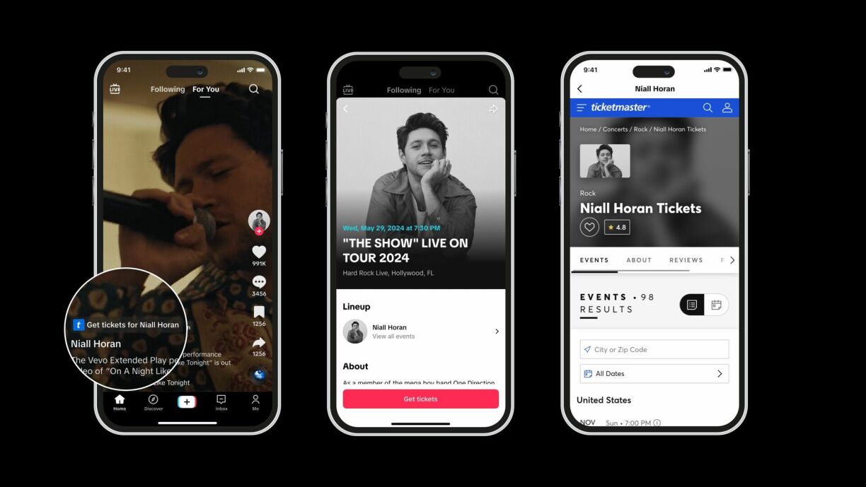 TikTok a lancé son nouvel outil en partenariat avec Ticketmaster en France, en Belgique et en Allemagne.