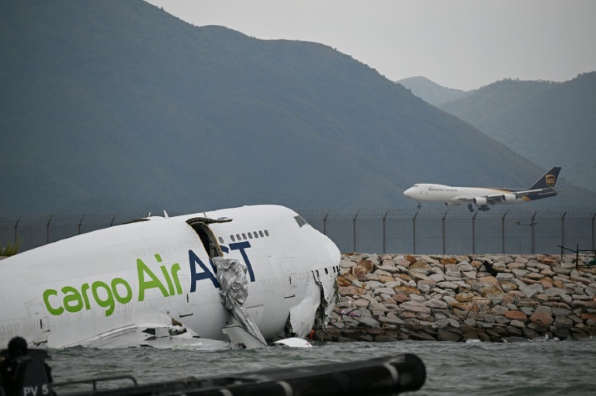 Authorities will investigate why a cargo plane veered off a runway in Hong Kong
