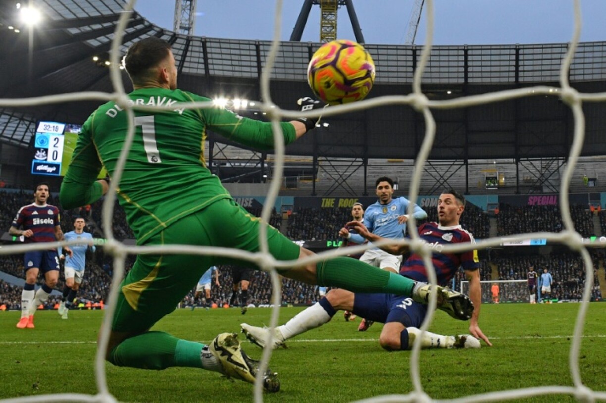 Omar Marmoush (centre) opened his Man City account after his January move from Eintracht Frankfurt