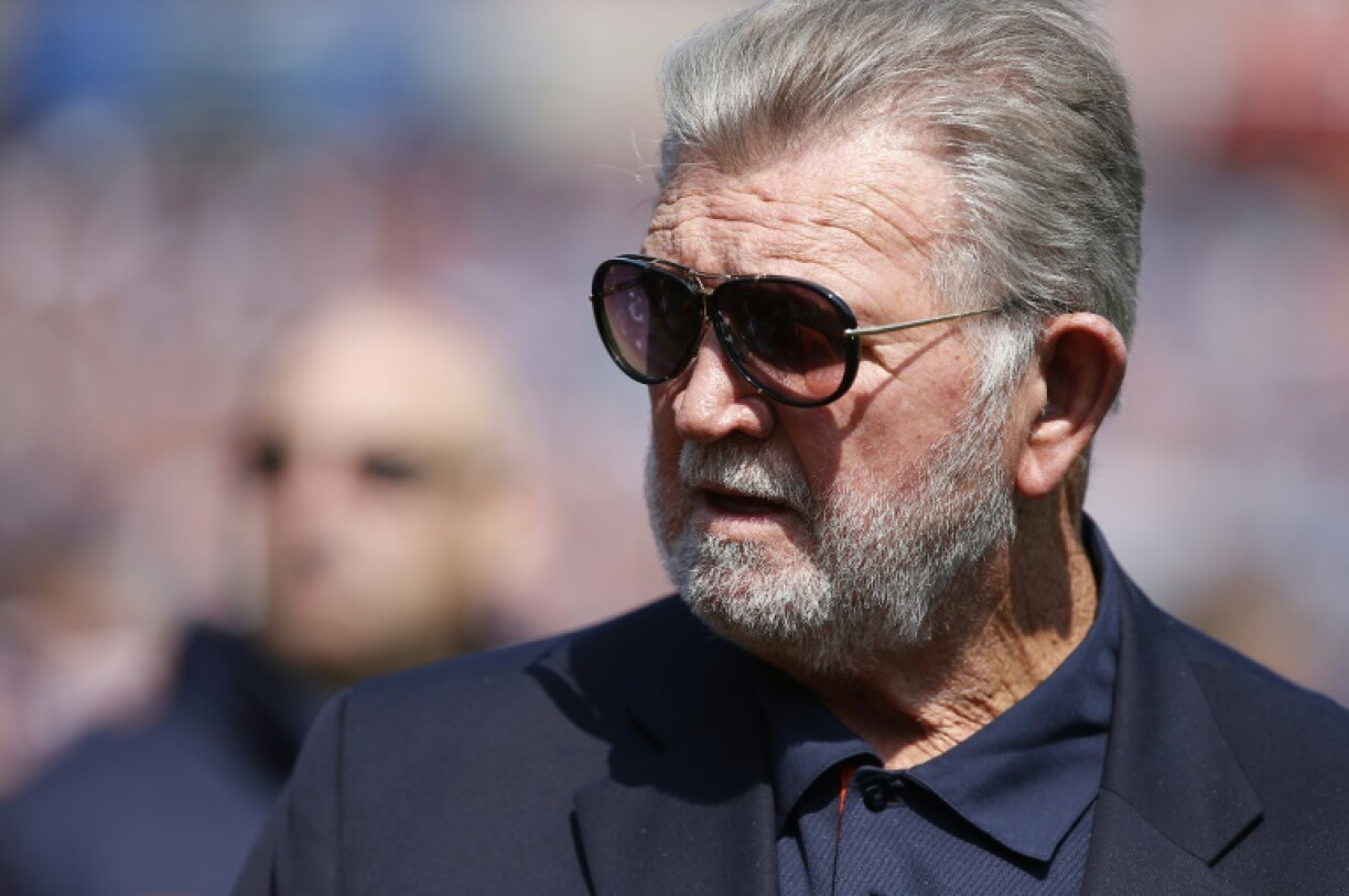 A 2017 image of NFL Hall of Fame tight end and former Chicago Bears head coach Mike Ditka, who died Friday at age 86