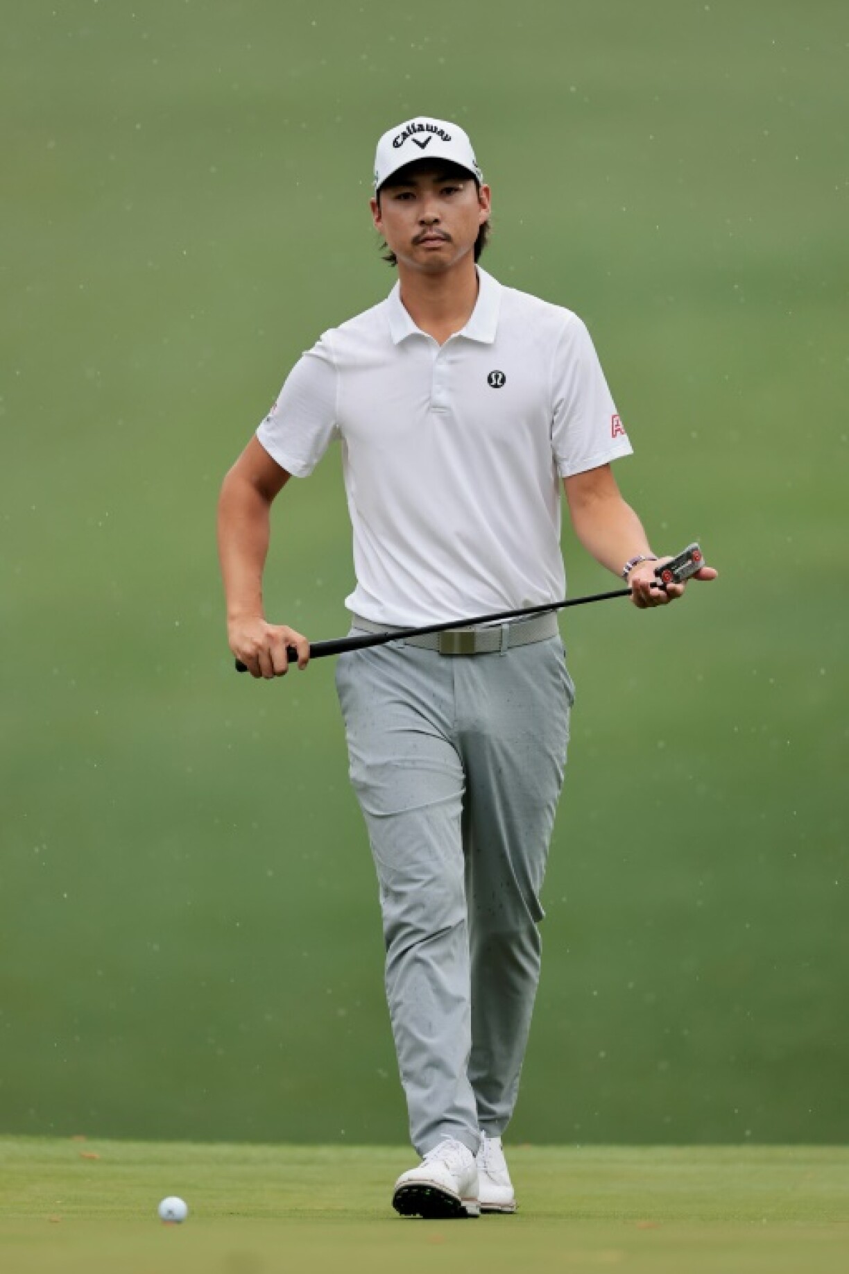 Australian Min Woo Lee was among the golfers who played on Augusta National before bad weather wiped out the opening practice session for the 89th Masters