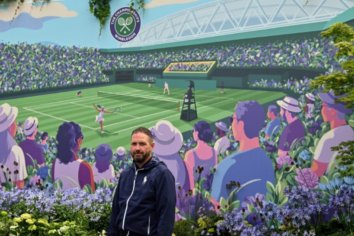 Wimbledon head gardener Martin Falconer is putting the finishing touches to the grounds ahead of the 2025 tournament