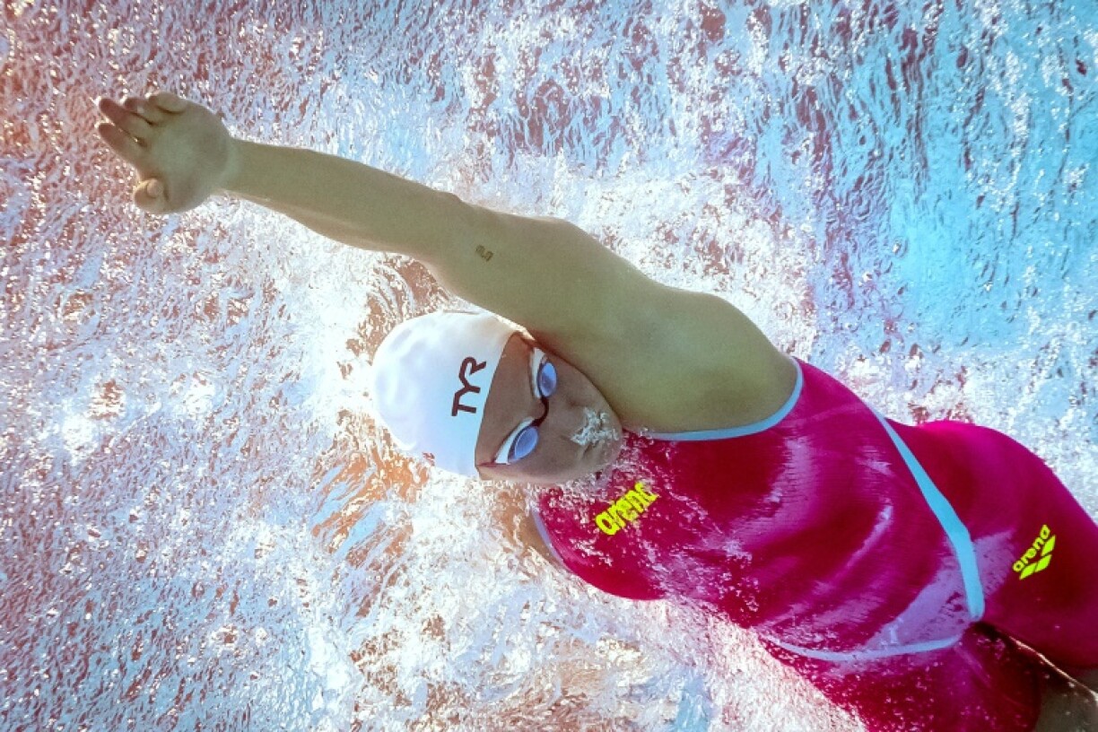 La Française Charlotte Bonnet, lors des séries du 200 m nage libre, aux Championnats du monde, le 23 juillet 2019 à Gwangju (Corée du sud)