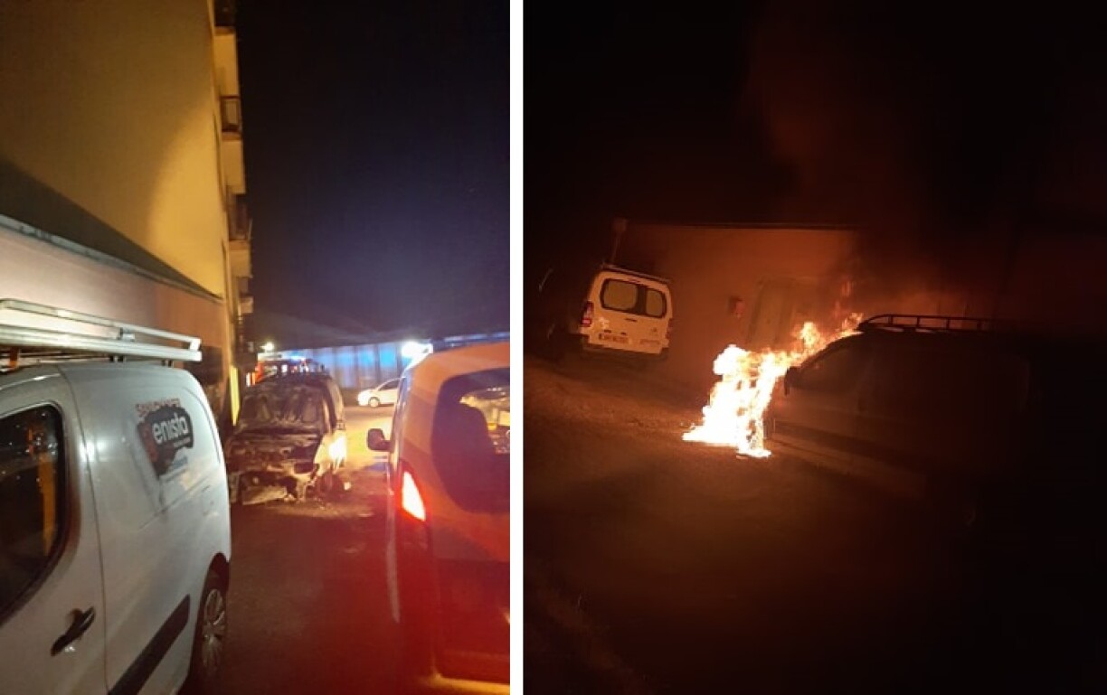 Des photos prises sur place la nuit dernière